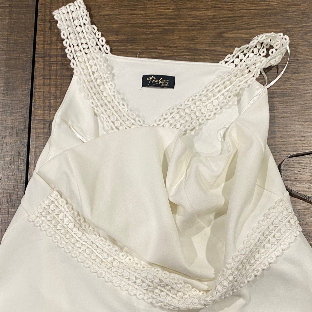 Thalia Sodi Cream Lace Trim Chemise